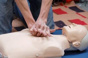 CPR on a manikin